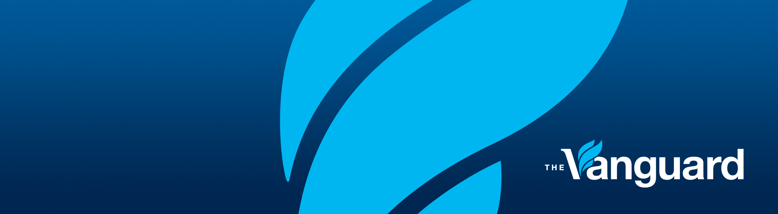 The blue Vanguard logo with text 'The Vanguard'