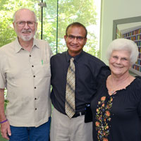 Ray Clavert, Dr. Udit Verma, and Paula Calvert