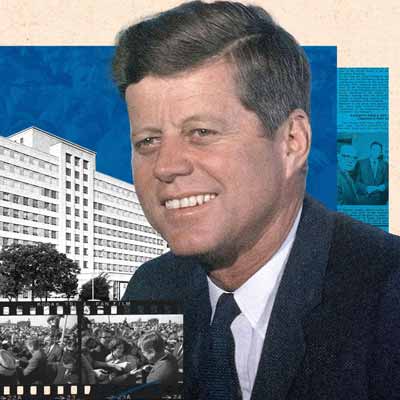 Illustration of John F. Kennedy and Parkland Hospital