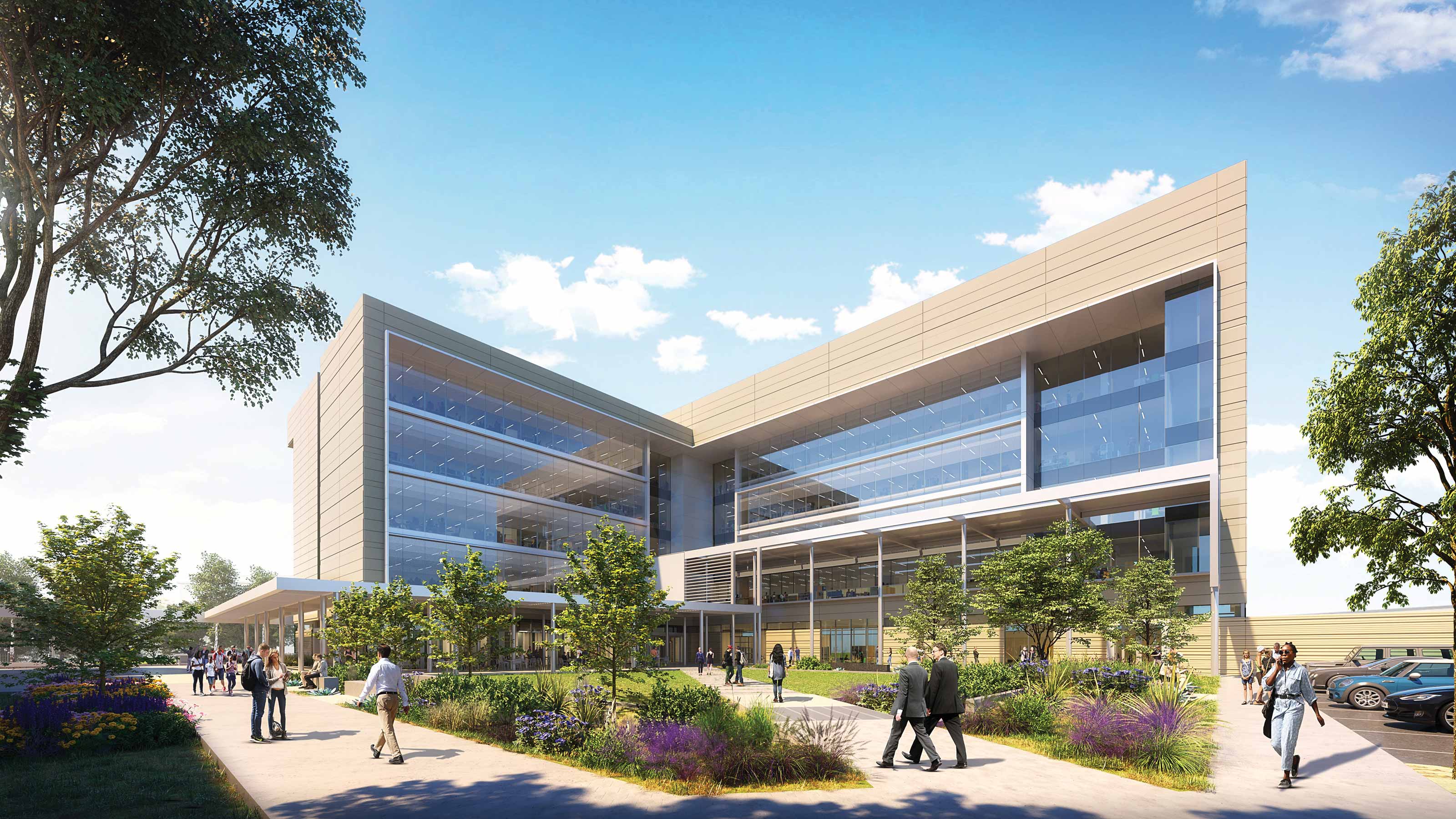 Rendering of the Texas Instruments Biomedical Engineering and Science Building