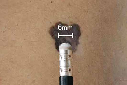 Image illustrating a mole wider than a pencil eraser