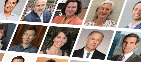 a row of headshots like in a yearbook